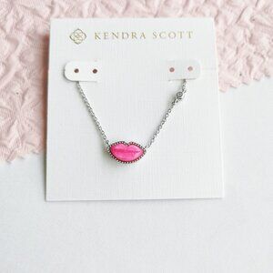 Kendra Scott Lips Hot Pink Mother-of-Pearl Necklace
